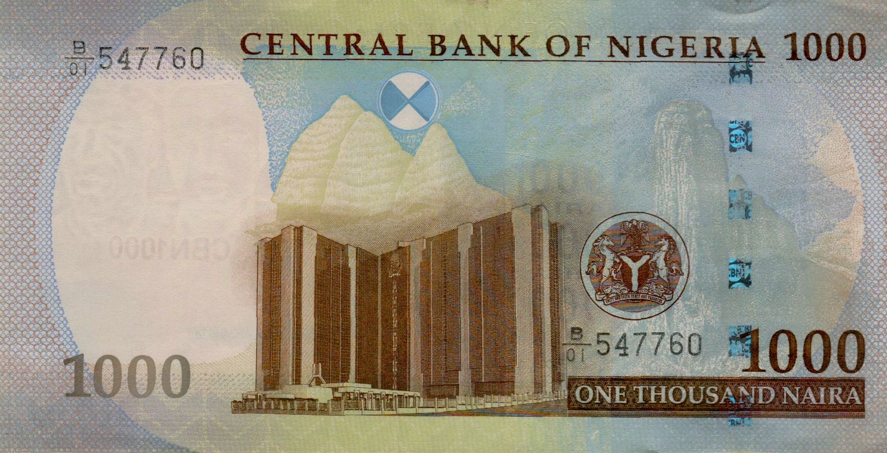 Nigeria 1000 2022 UNC P-36/t <b>[First Prefix:]</b>
